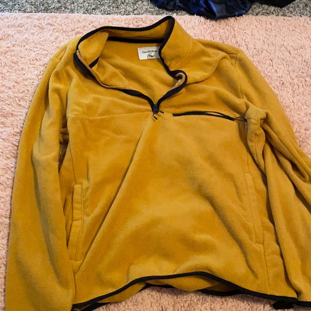 Mustard Yellow Zip Up Sweater